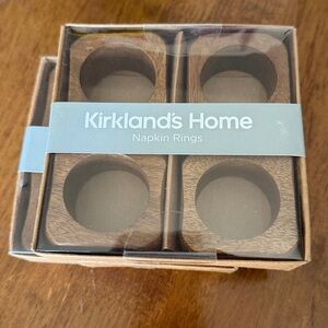 Kirklands Wood Napkin Rings